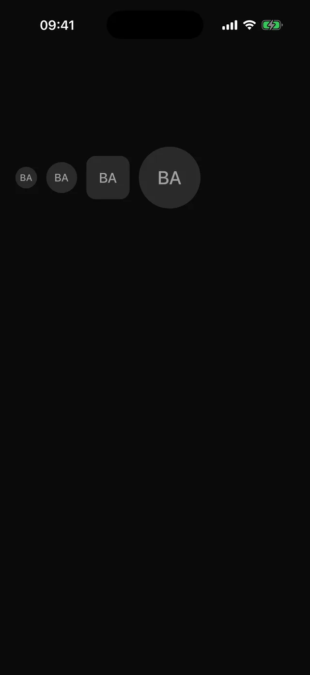 Avatar rendered on iOS, dark mode