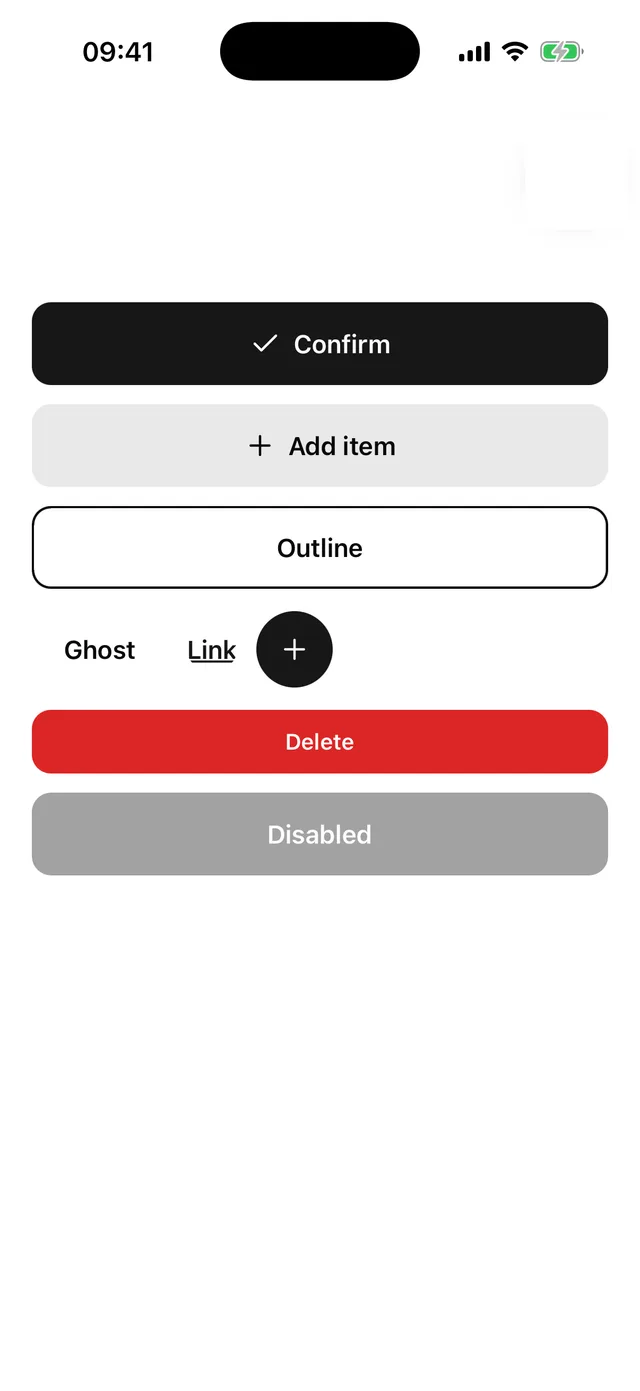 Button rendered on iOS, light mode