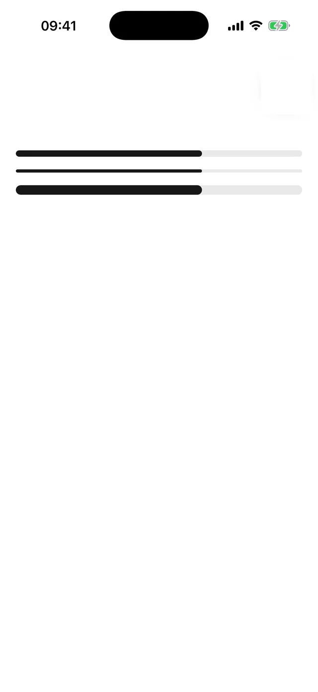 Progress rendered on iOS, light mode