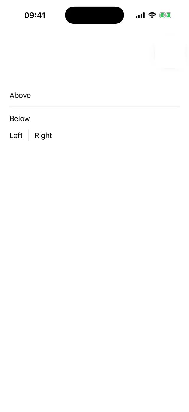 Separator rendered on iOS, light mode