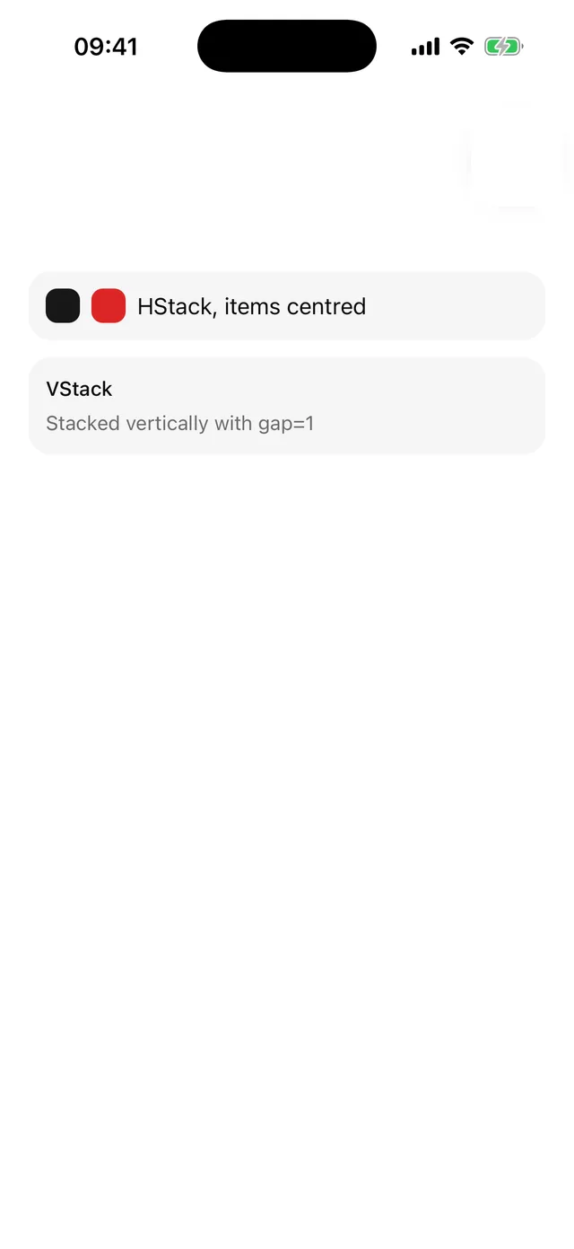 Stack rendered on iOS, light mode